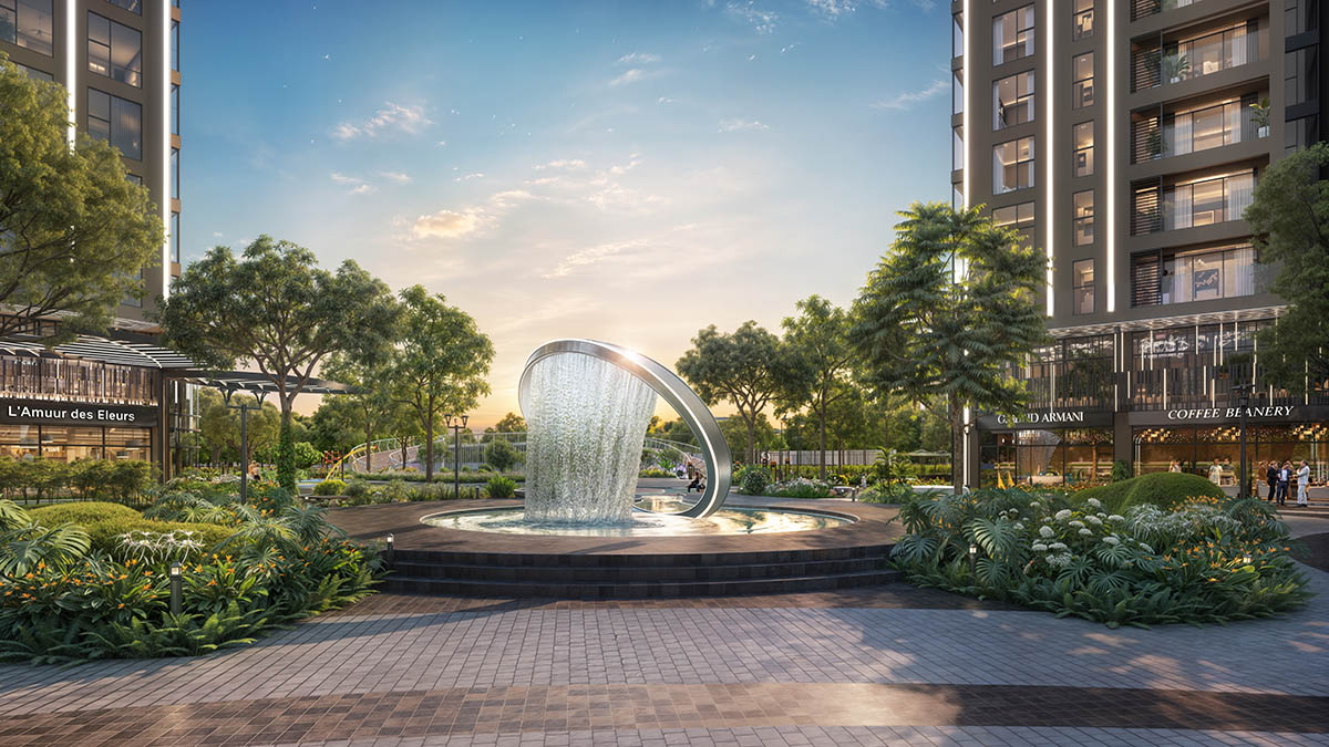 Artwork phun nước nghệ thuật trong Greenera Southmark