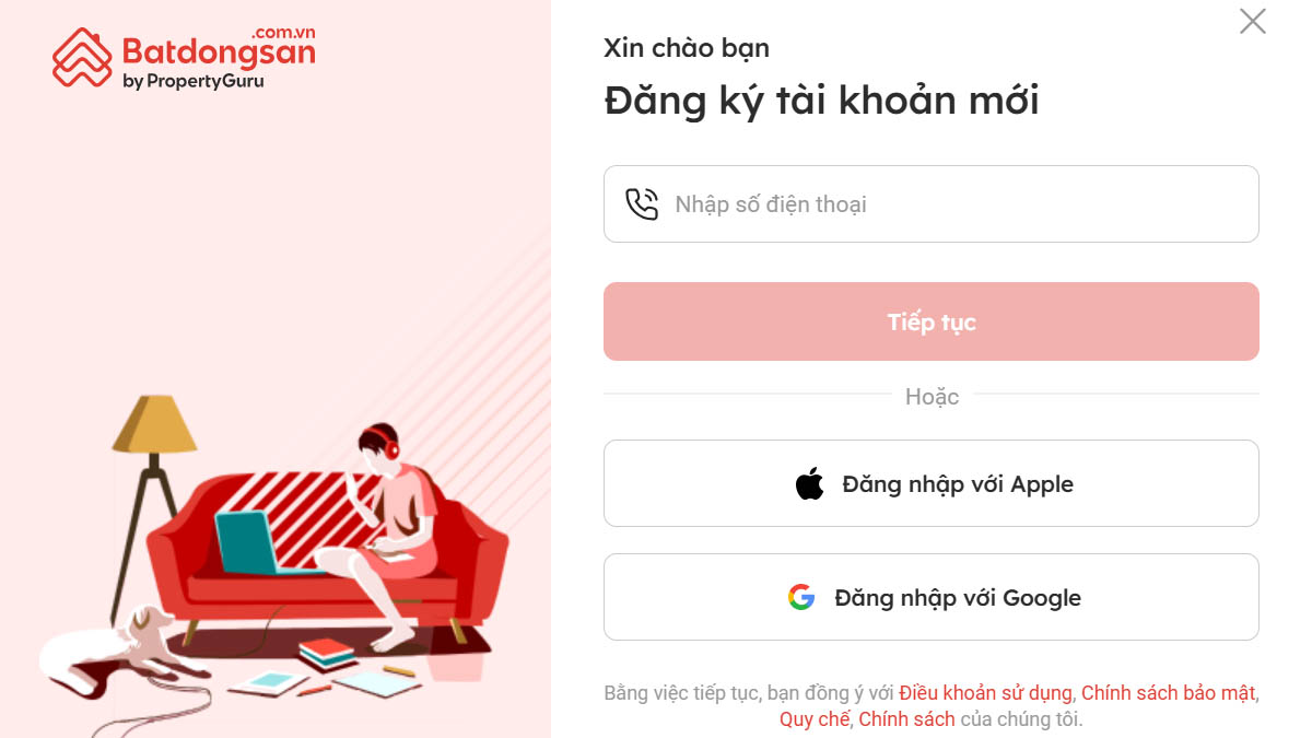 Batdongsan.com.vn là trang web mua bán bất động sản
