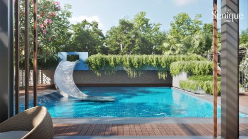 Bể bơi Cầu trượt nước trong The Senique Hanoi