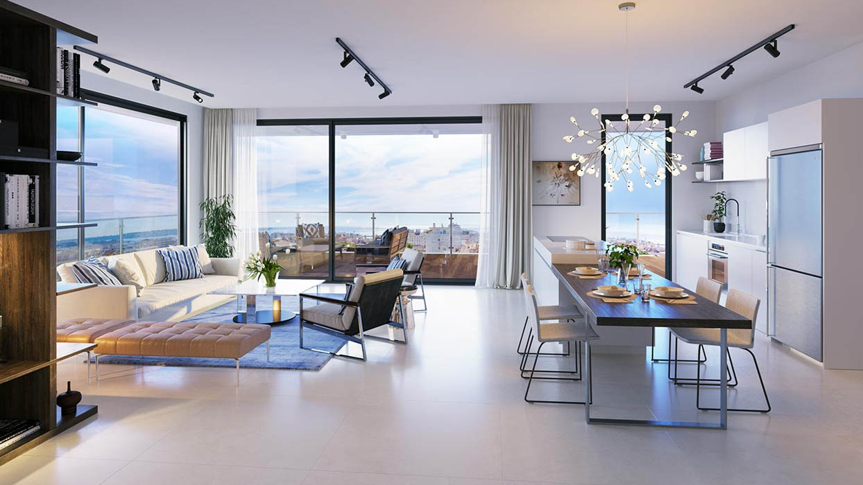 Căn góc hai mặt thoáng, tầng cao, view đẹp