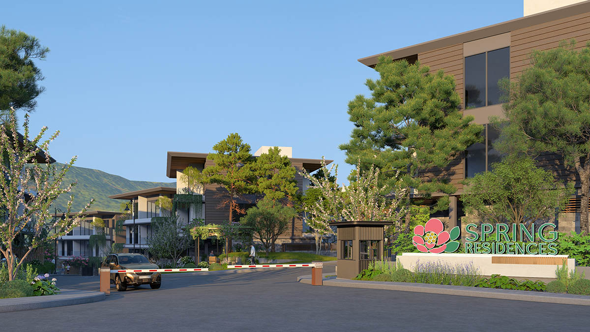 Cổng vào khu song lập Spring Residences Thanh Xuan Valley