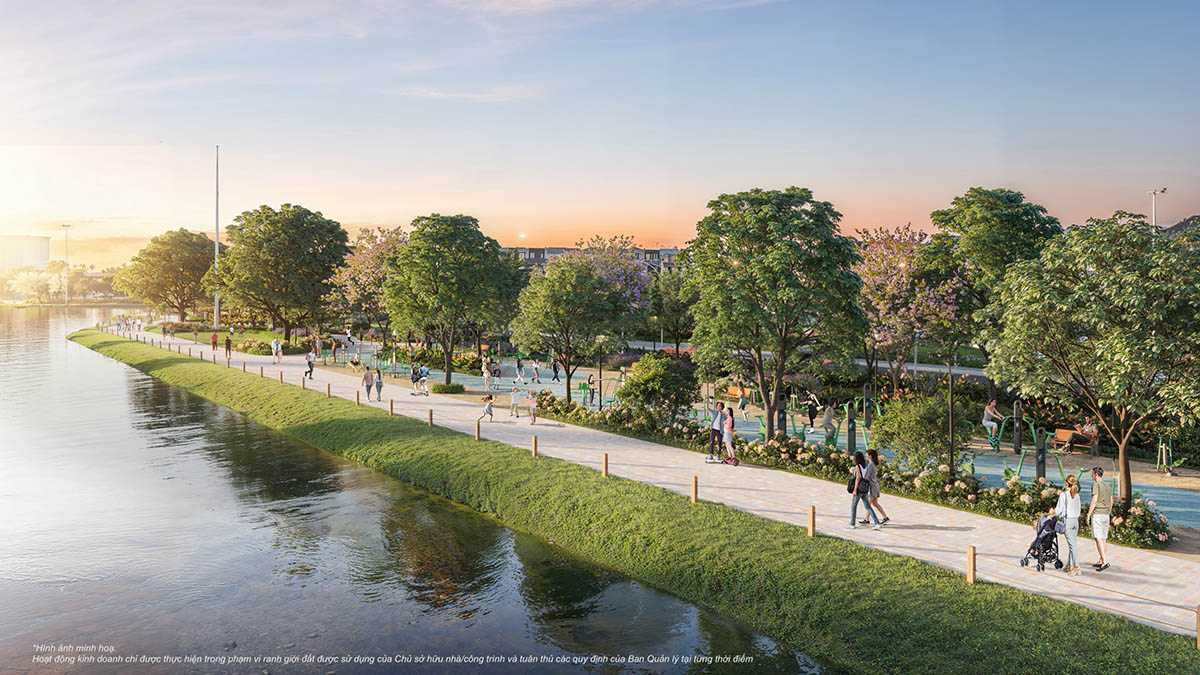 Công viên ven sông trong Vinhomes Wonder City