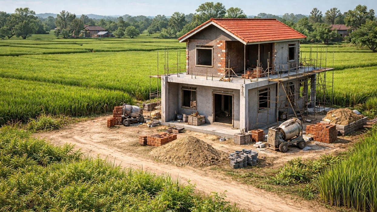 Đất nông nghiệp không được phép xây nhà ở