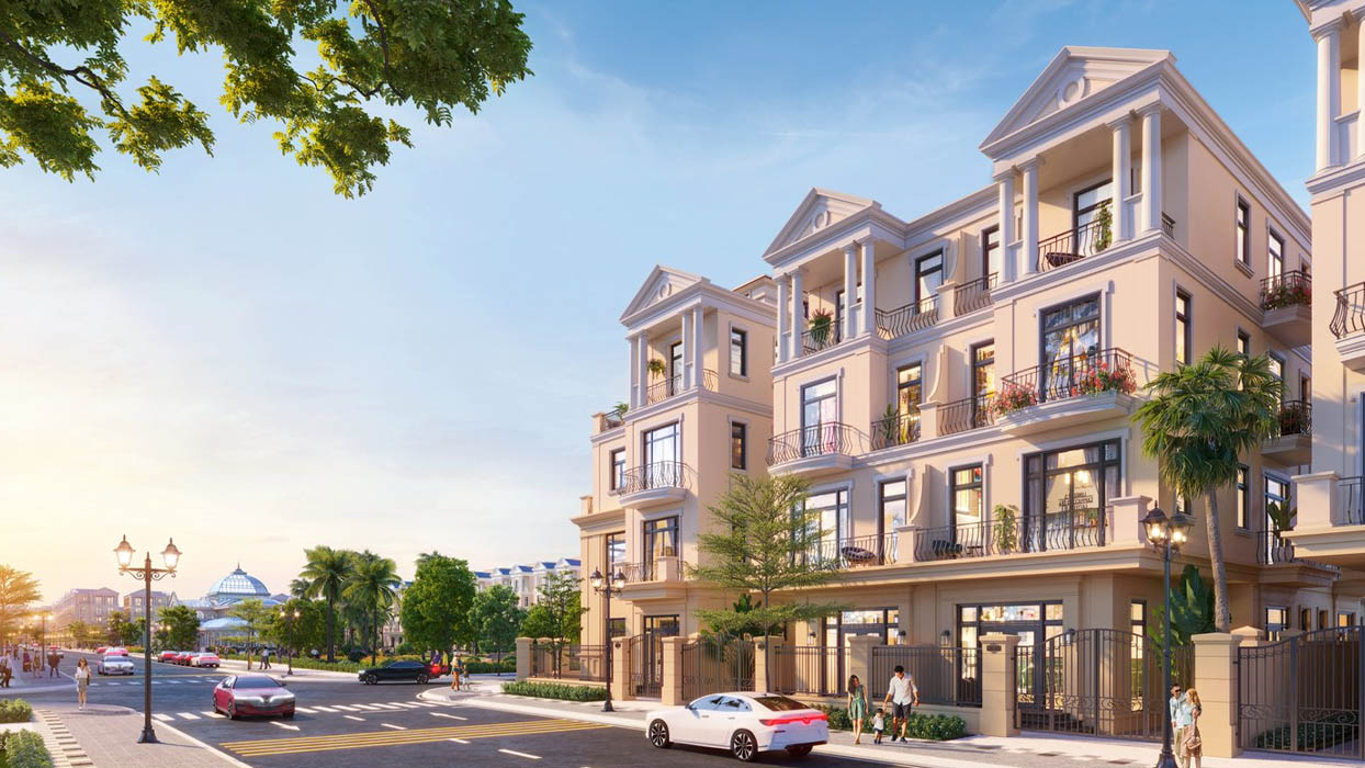 (Góc nhìn chéo) Biệt thự tứ lập, Phân khu Đảo Dừa, Vinhomes Ocean Park 2