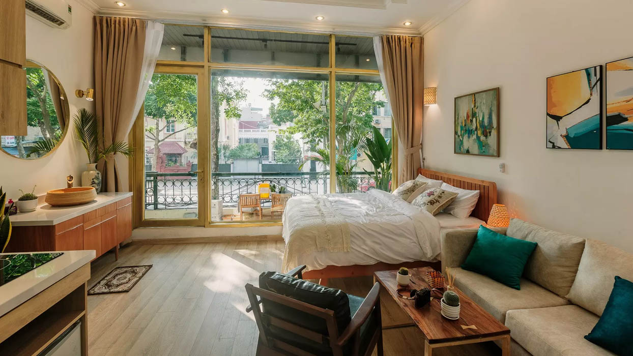 Homestay trong dãy nhà phố