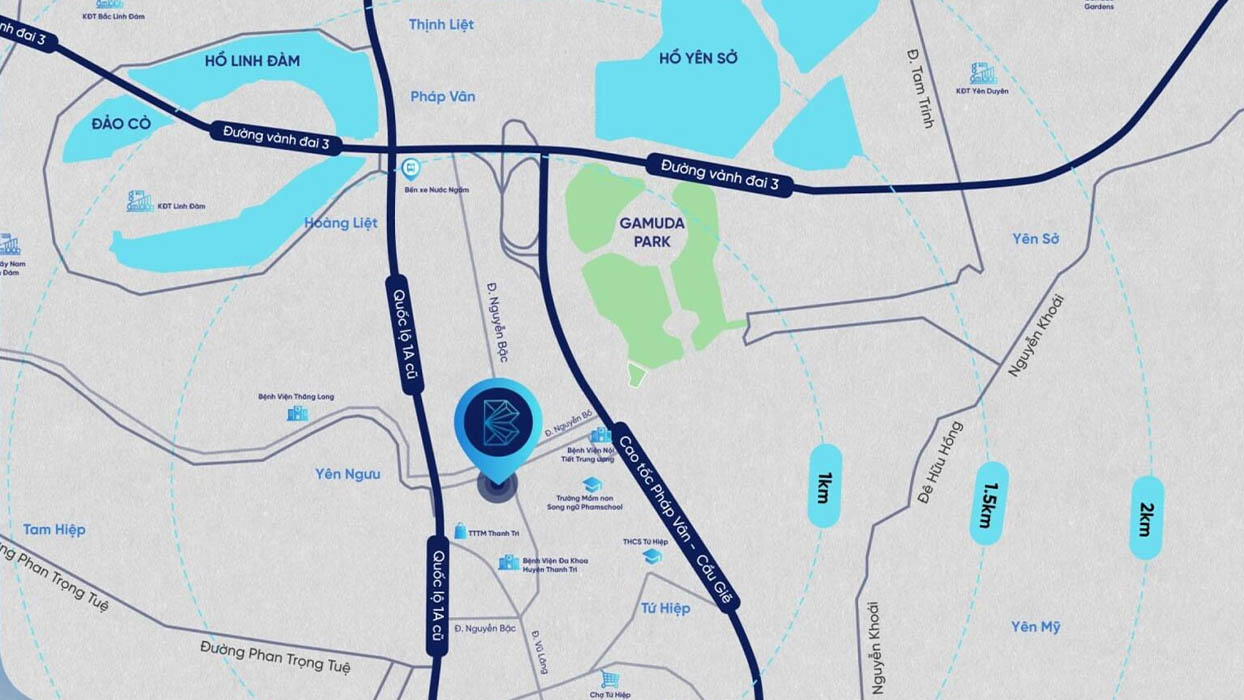 Kết nối giao thông BlueGem Tower với các khu vực xung quanh