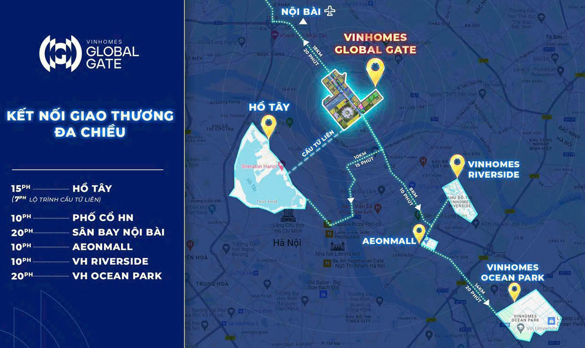 Khả năng kết nối giao thương khi ở Vinhomes Global Gate