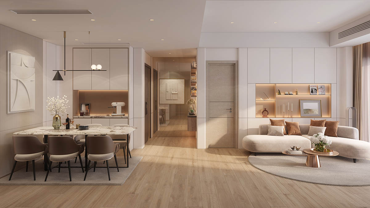 Khu sinh hoạt chung căn hộ Greenera Southmark
