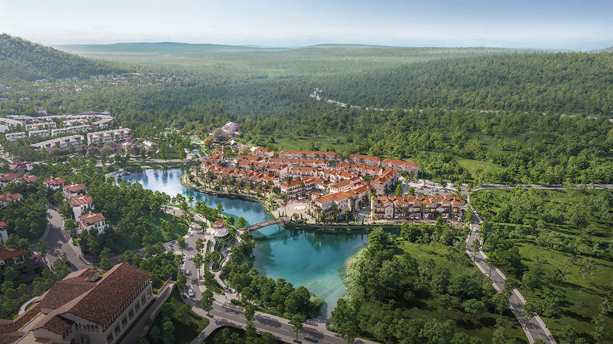 Khu Valley Town - Thanh Xuan Valley khi nhìn chéo từ trên cao