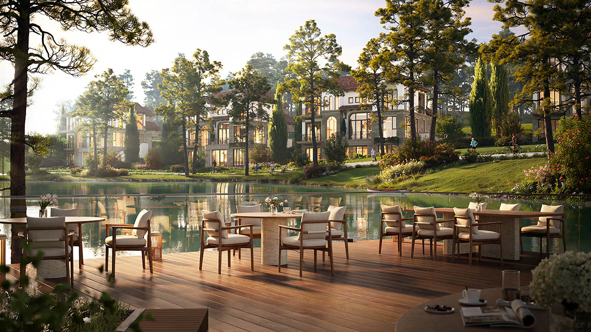 Khu vực CaFe trong Valley Park Residences