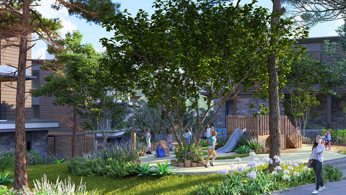 Khu vực trẻ em vui chơi cạnh song lập Spring Residences