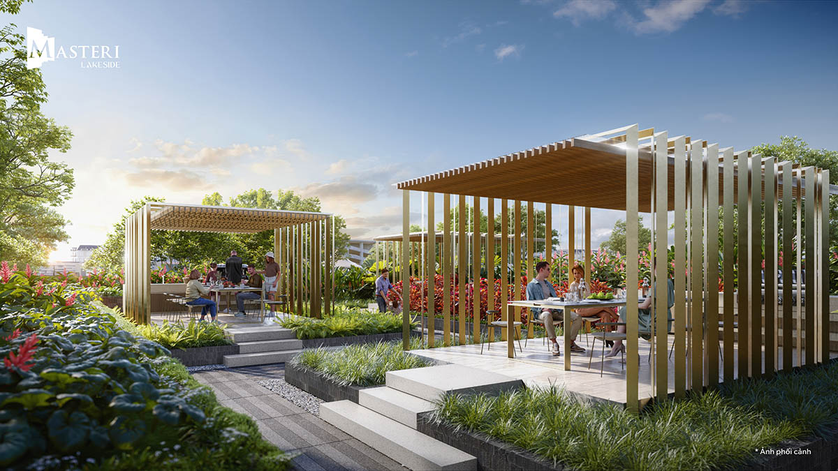 Khu vườn BBQ (Masteri Lakeside) ban ngày