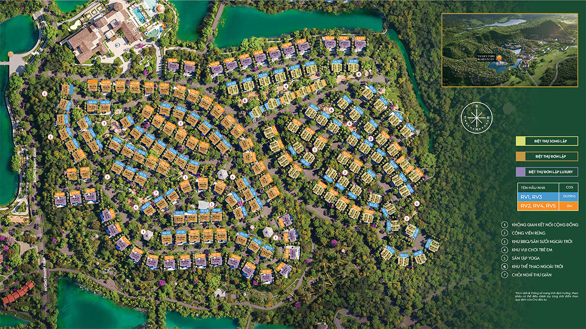 Mặt bằng phân khu Valley Park Residences - Thanh Xuan Valley