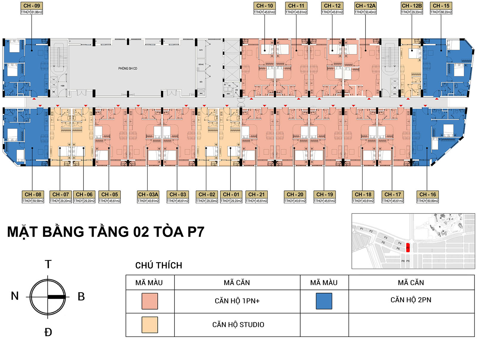 Mặt bằng Tầng 2 Tòa P7 Park Residence (Sun Urban City)
