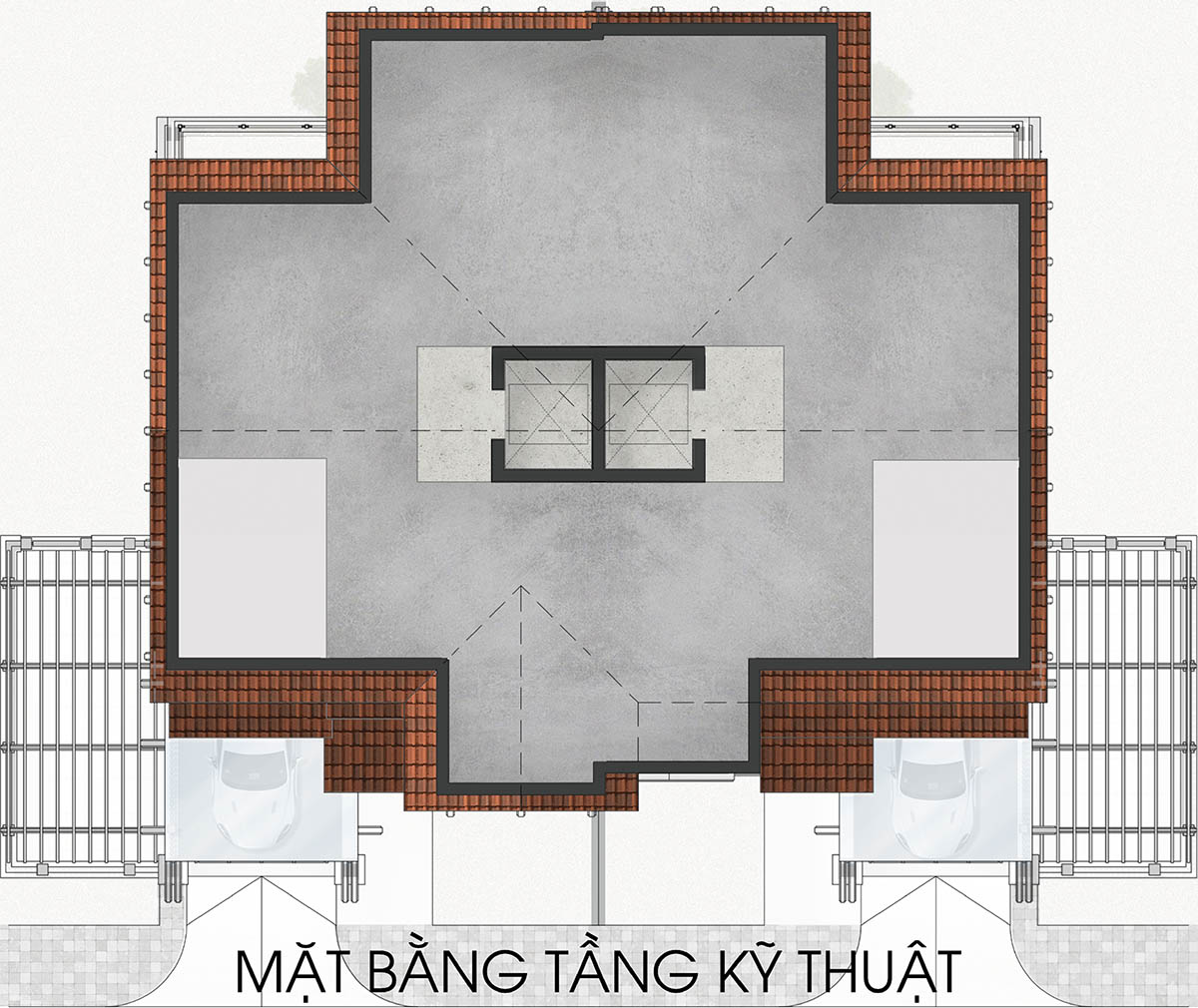 Mặt bằng tầng kỹ thuật mẫu RV1 Valley Park Residences
