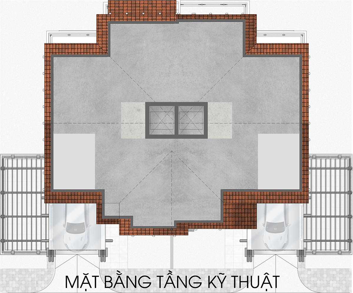 Mặt bằng tầng kỹ thuật mẫu RV2 Valley Park Residences