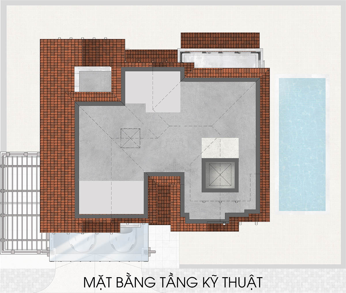 Mặt bằng tầng kỹ thuật mẫu RV3 Valley Park Residences