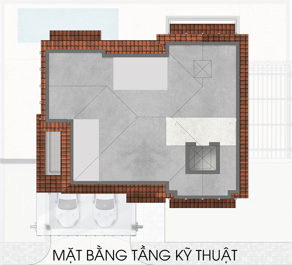 Mặt bằng tầng kỹ thuật mẫu RV4 Valley Park Residences