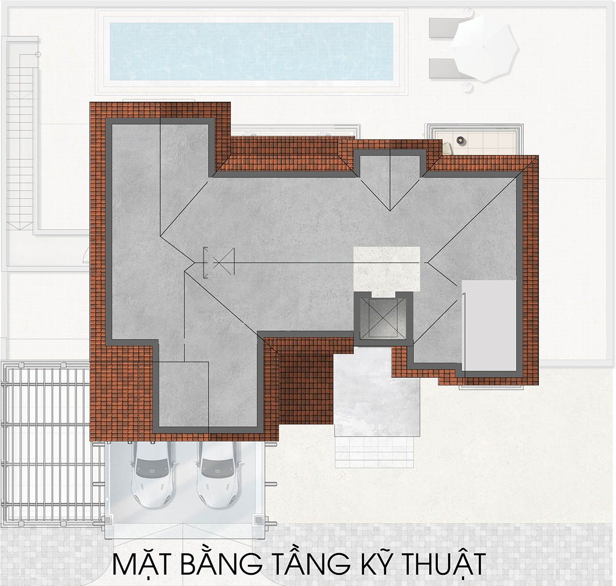 Mặt bằng tầng kỹ thuật mẫu RV5 Valley Park Residences