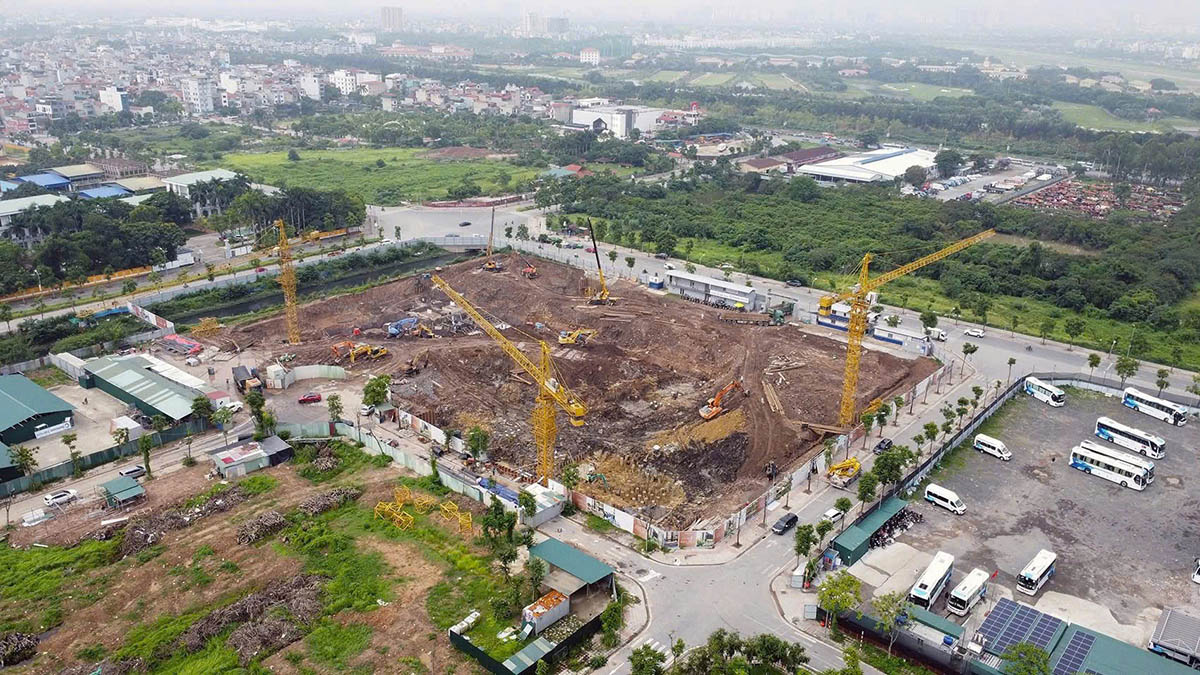 Mặt bằng trước khi xây dựng Long Biên Central