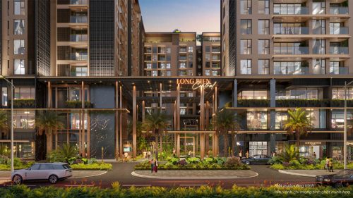 Mặt trước Long Biên Central khi nhìn trực diện (3D)