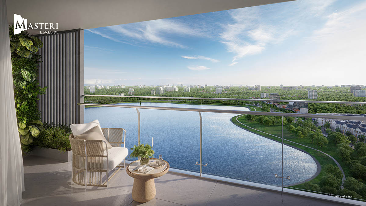 Ngắn nhìn hồ cảnh quan từ căn hộ Masteri Lakeside
