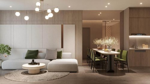 Nội thất căn hộ 1 phòng ngủ của tòa SKY M