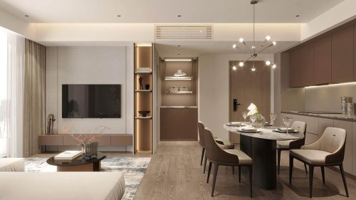 Nội thất căn hộ 2 phòng ngủ của tòa SKY M