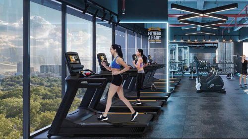 Phòng gym trong BlueGem Tower