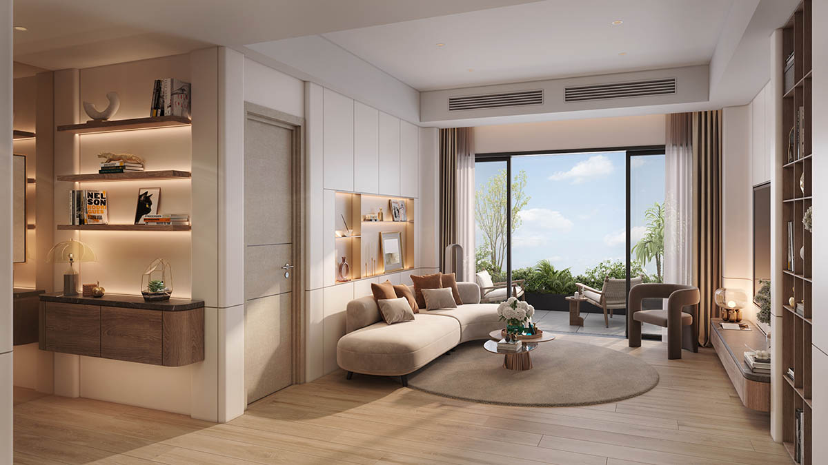 Phòng khách căn hộ Greenera Southmark