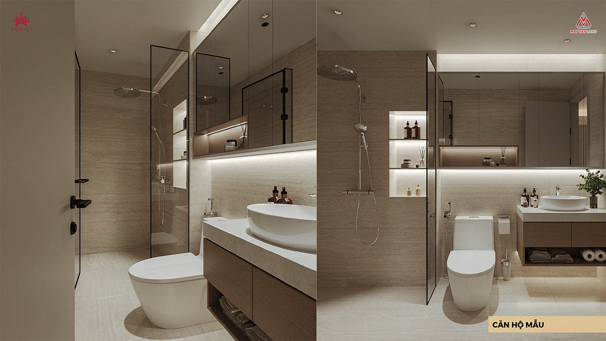 Phòng vệ sinh chung căn hộ The Queen