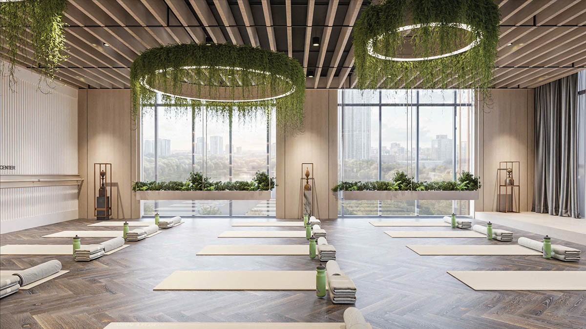 Phòng yoga trong BlueGem Tower