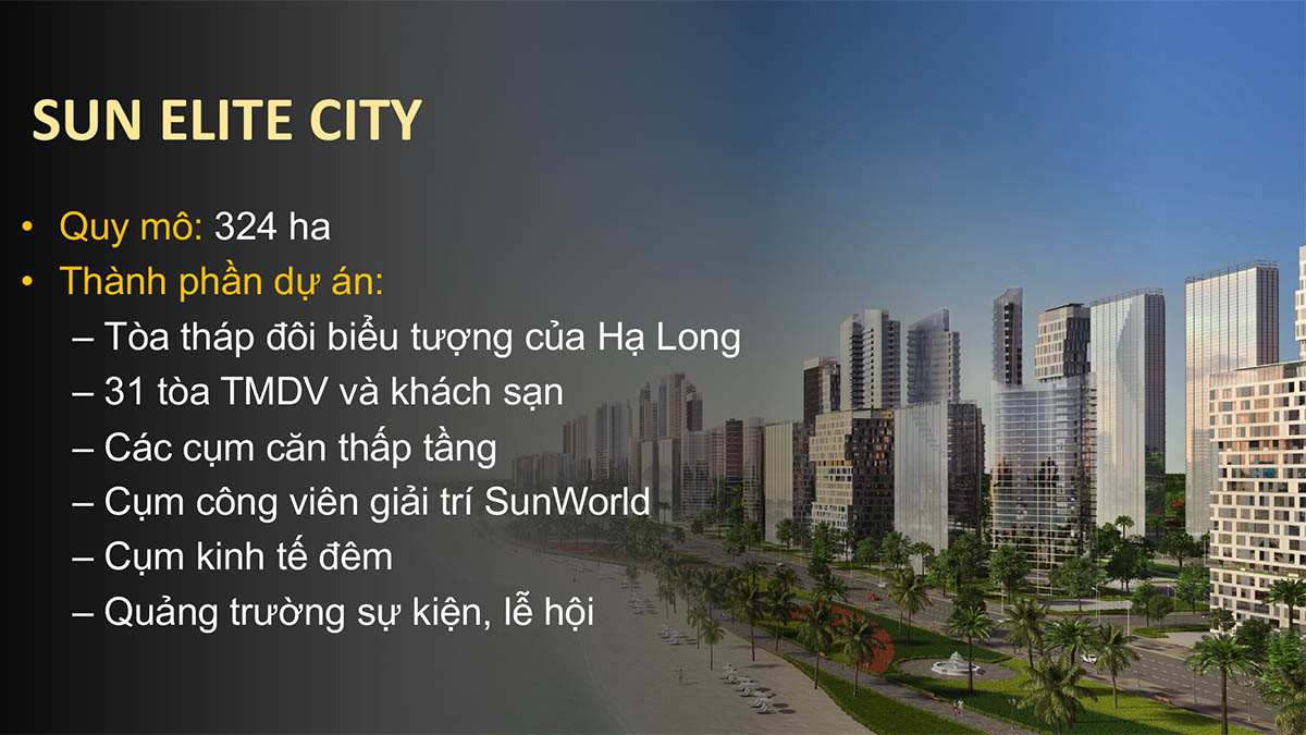 Quy mô và thành phần dự án Sun Elite City