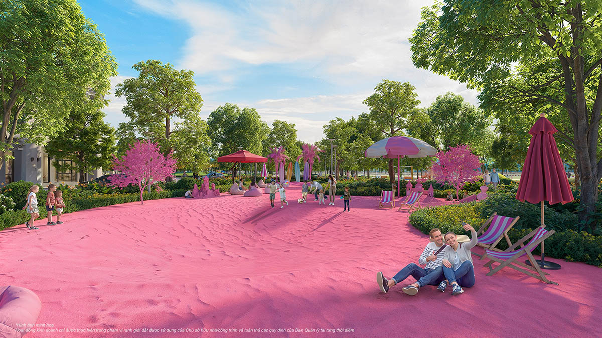 Sân chơi cát hồng trong Vinhomes Wonder City