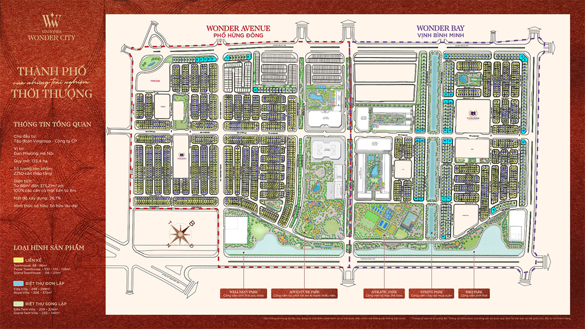 Thông tin Vinhomes Wonder City (Wonder Avenue và Wonder Bay)