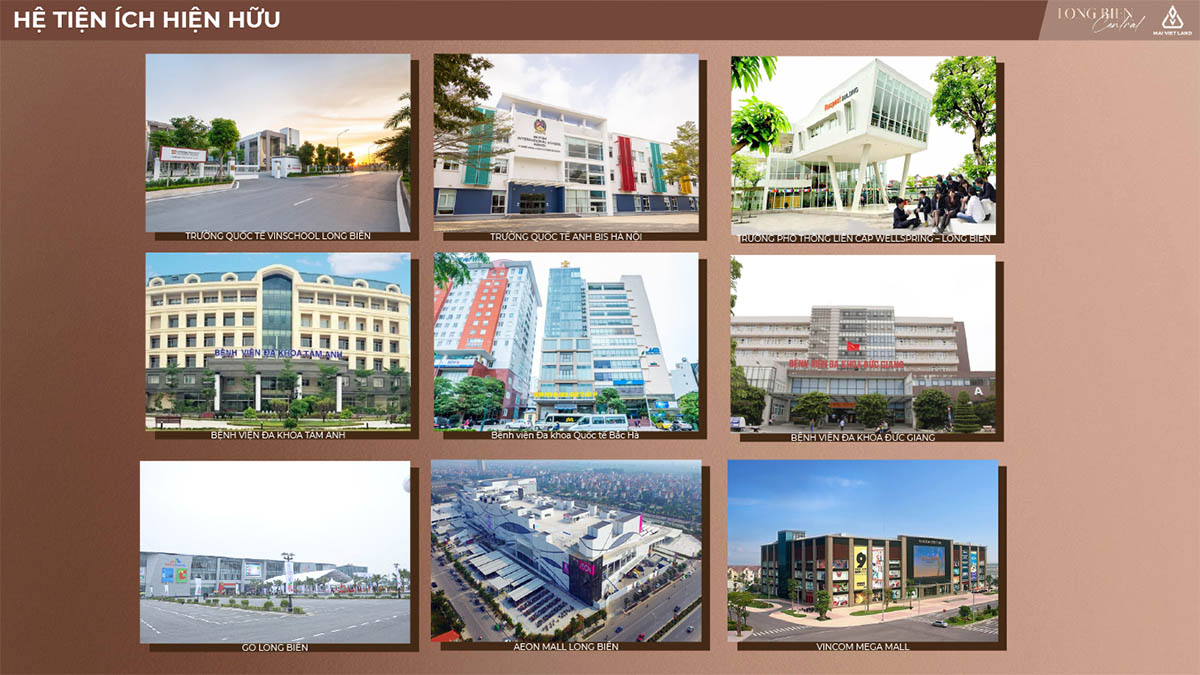 Tiện ích hiện hữu xung quanh Long Biên Central