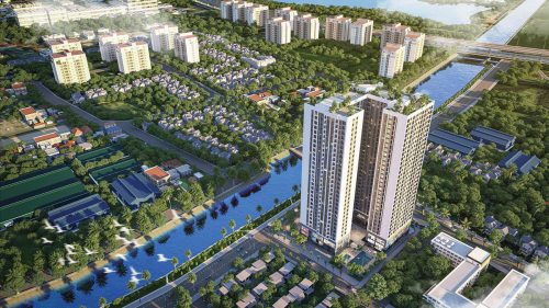 Toàn cảnh BlueGem Tower nhìn từ trên xuống