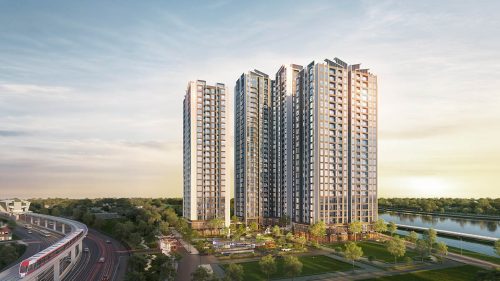 Toàn cảnh Greenera Southmark (hướng nhìn từ Ga Văn Điển)