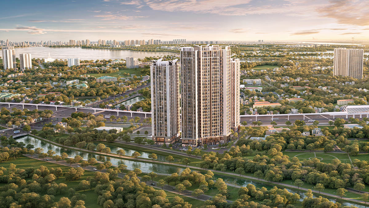 Toàn cảnh Greenera Southmark (hướng nhìn vào tòa LAVISH)