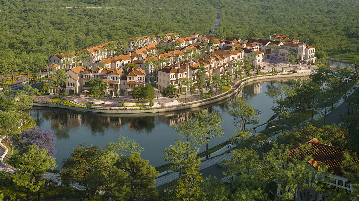 Toàn cảnh khu Valley Town - Thanh Xuan Valley