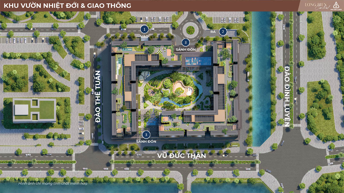 Toàn cảnh Long Biên Central nhìn từ trên xuống (3D)