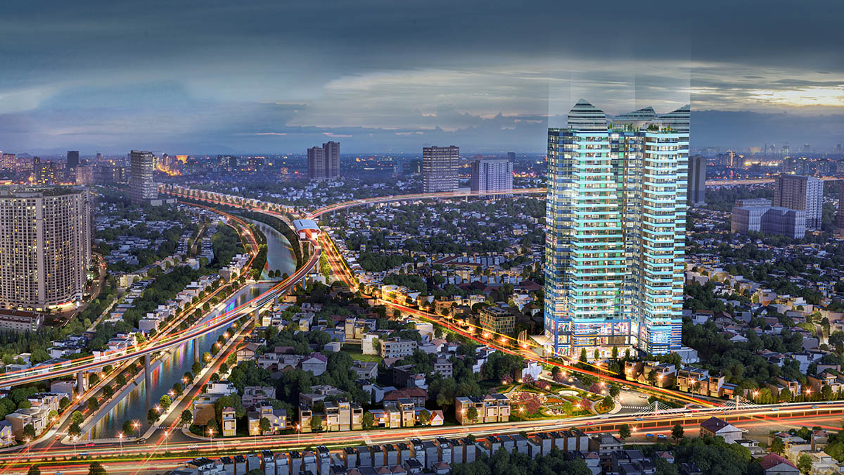 Toàn cảnh The Ninety Complex về đêm (3D)