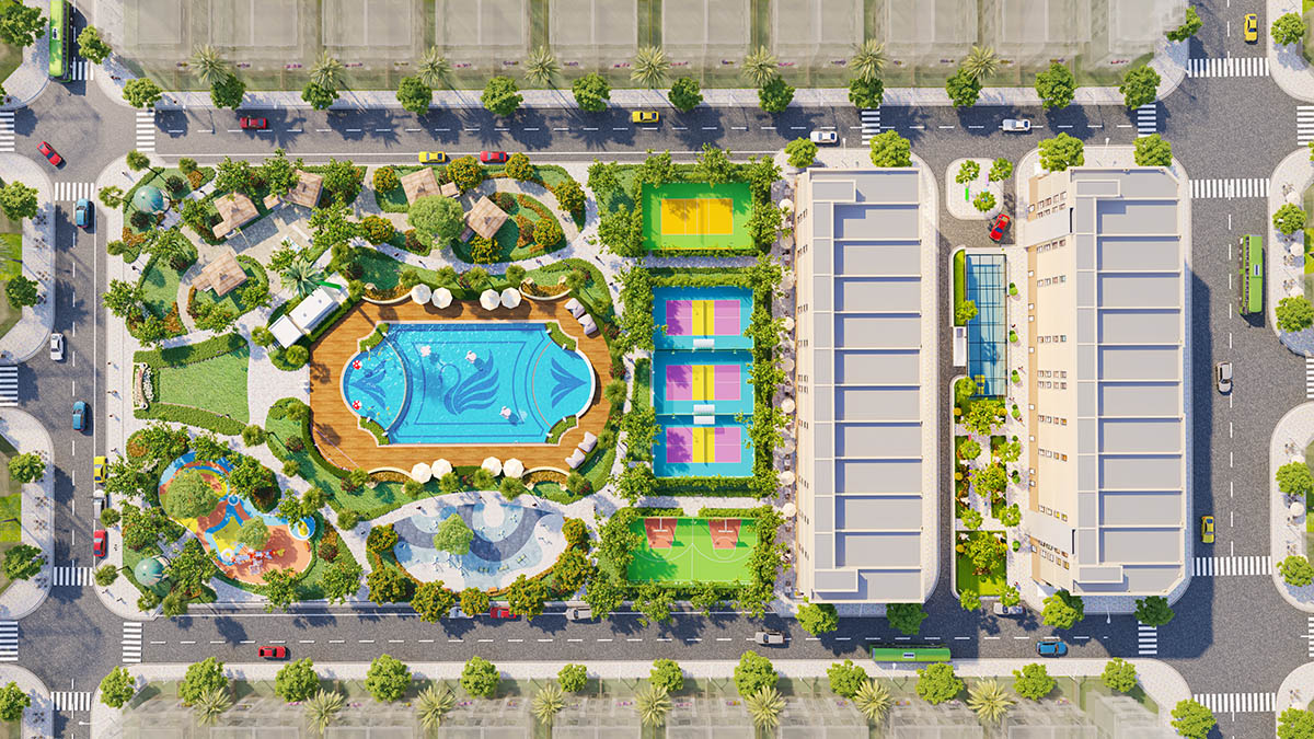 Tổng mặt bằng 3D khu Đảo Xanh Vinhomes Global Gate