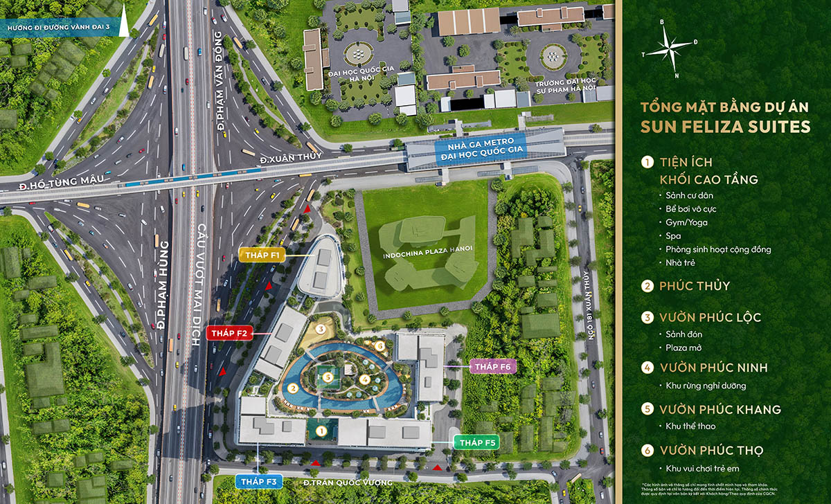 Tổng mặt bằng dự án Sun Feliza Suites
