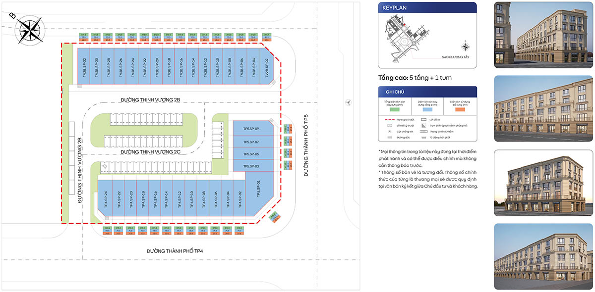 Tổng mặt bằng khu Sao Phương Tây Vinhomes Global Gate