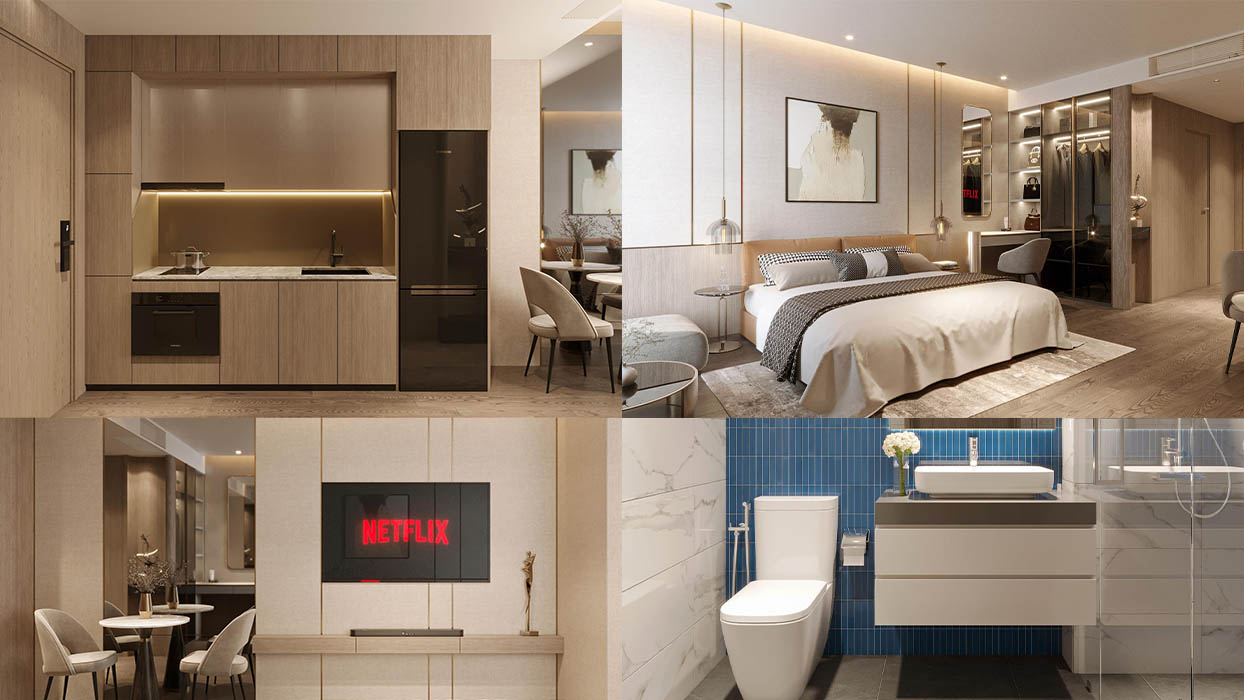 Tổng quan căn hộ Studio của tòa SKY M
