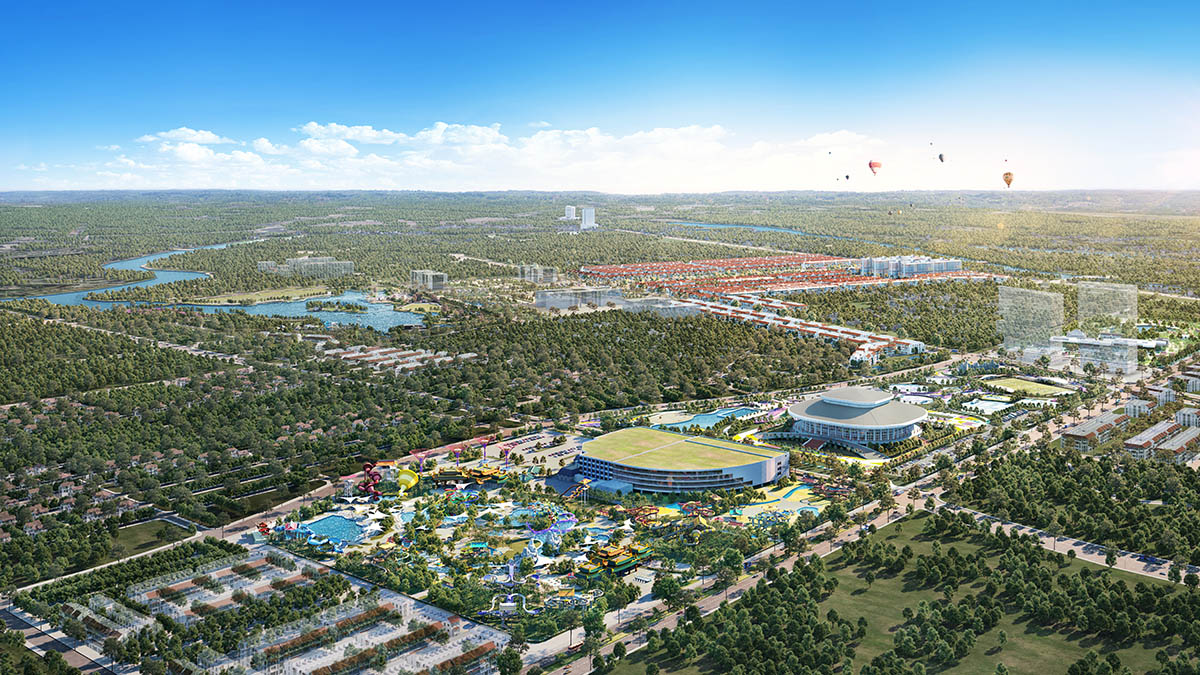 Từ công viên Sun World nhìn về dự án Sun Urban City
