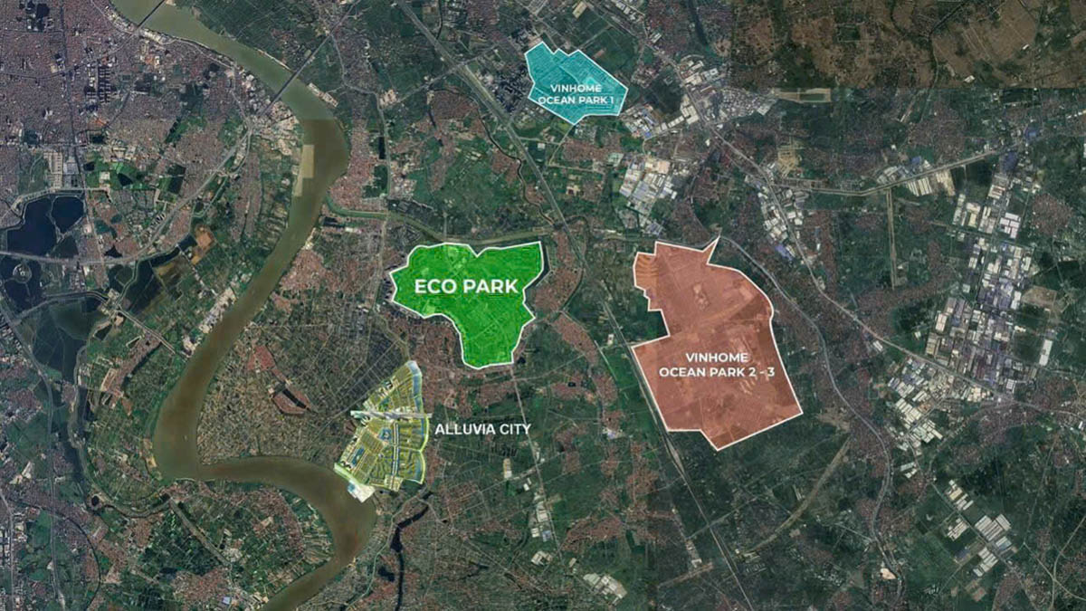 Vị trí Alluvia City trên bản đồ vệ tinh