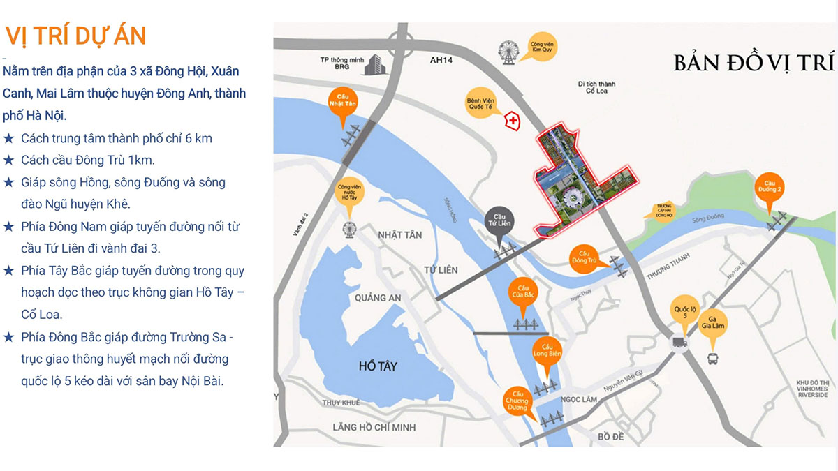 Vị trí dự án Vinhomes Global Gate trên bản đồ