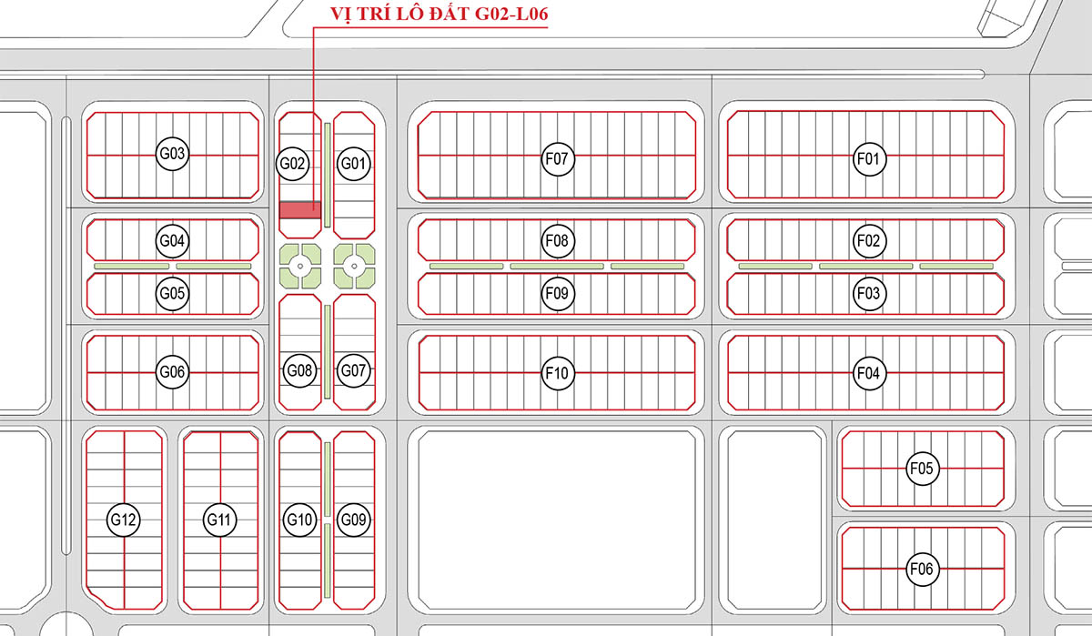 Vị trí lô đất G02 khu An Quý Villa
